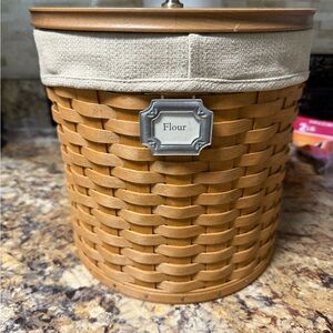 Woven Tan Flour Canister